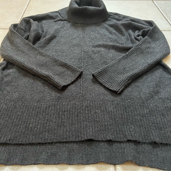 Cable & Gauge Charcoal Gray Cowl Neck Sweater - Picture 8 of 15